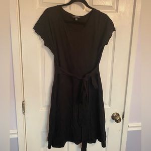 Toad and co cue wrap short sleeve dress- black, L